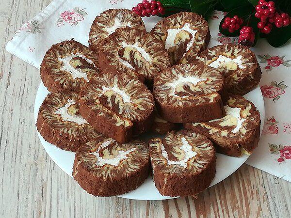 Вкусный красивый бисквитный рулет «Ураган». Получится абсолютно у всех
