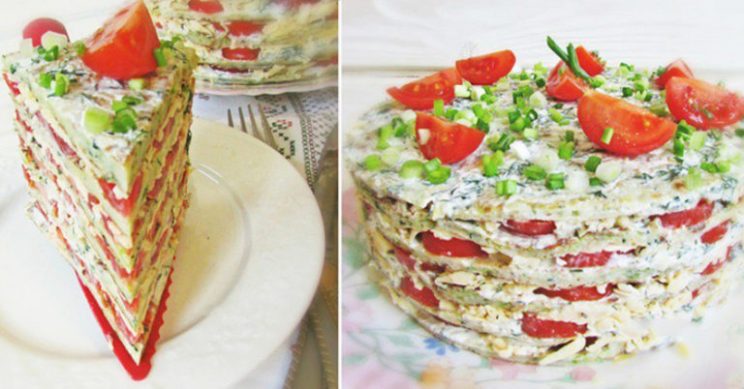 Купила на рынке кабачки, помидоры и сыр… Такого вкусного закусочного торта я еще не ела!