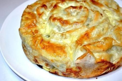 Пирог с мясом из лаваша.
