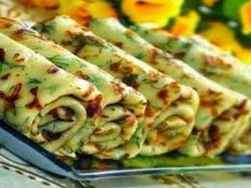Тонкие кабачковые блинчики.
